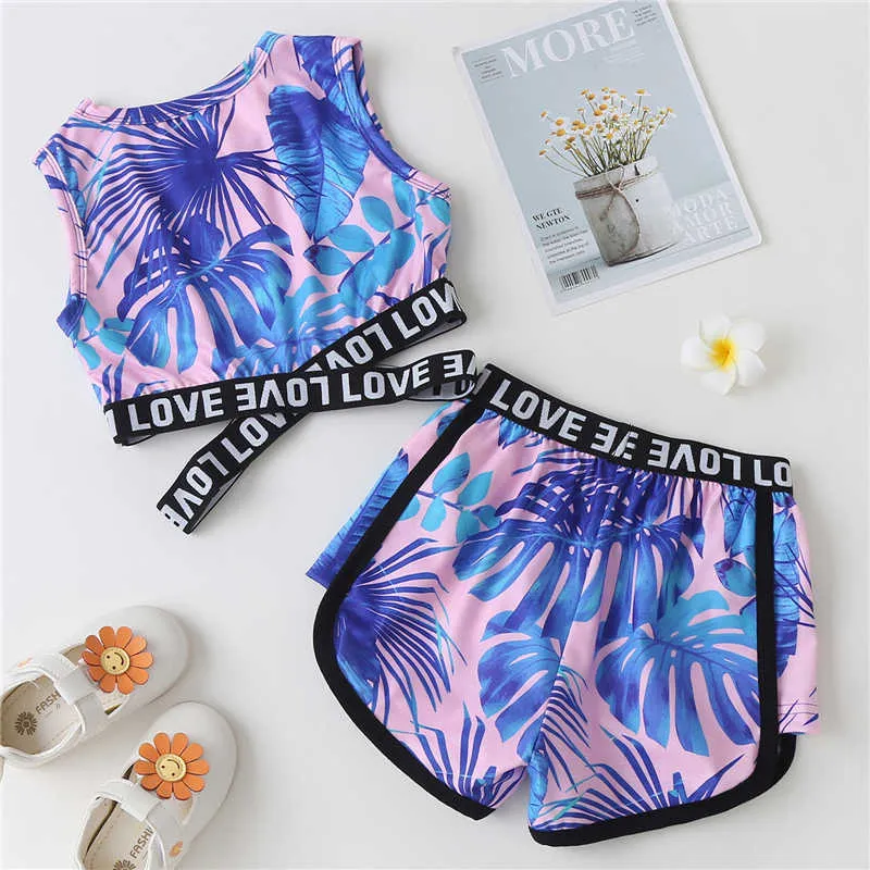 Kleinkind Mädchen Kleidung Set Sommer Nette T-Shirt Shorts Hosen 2021 Neue Baumwolle Kurzen Ärmeln Baby Mädchen Outfits Kostüm Kinder Kleidung x0902