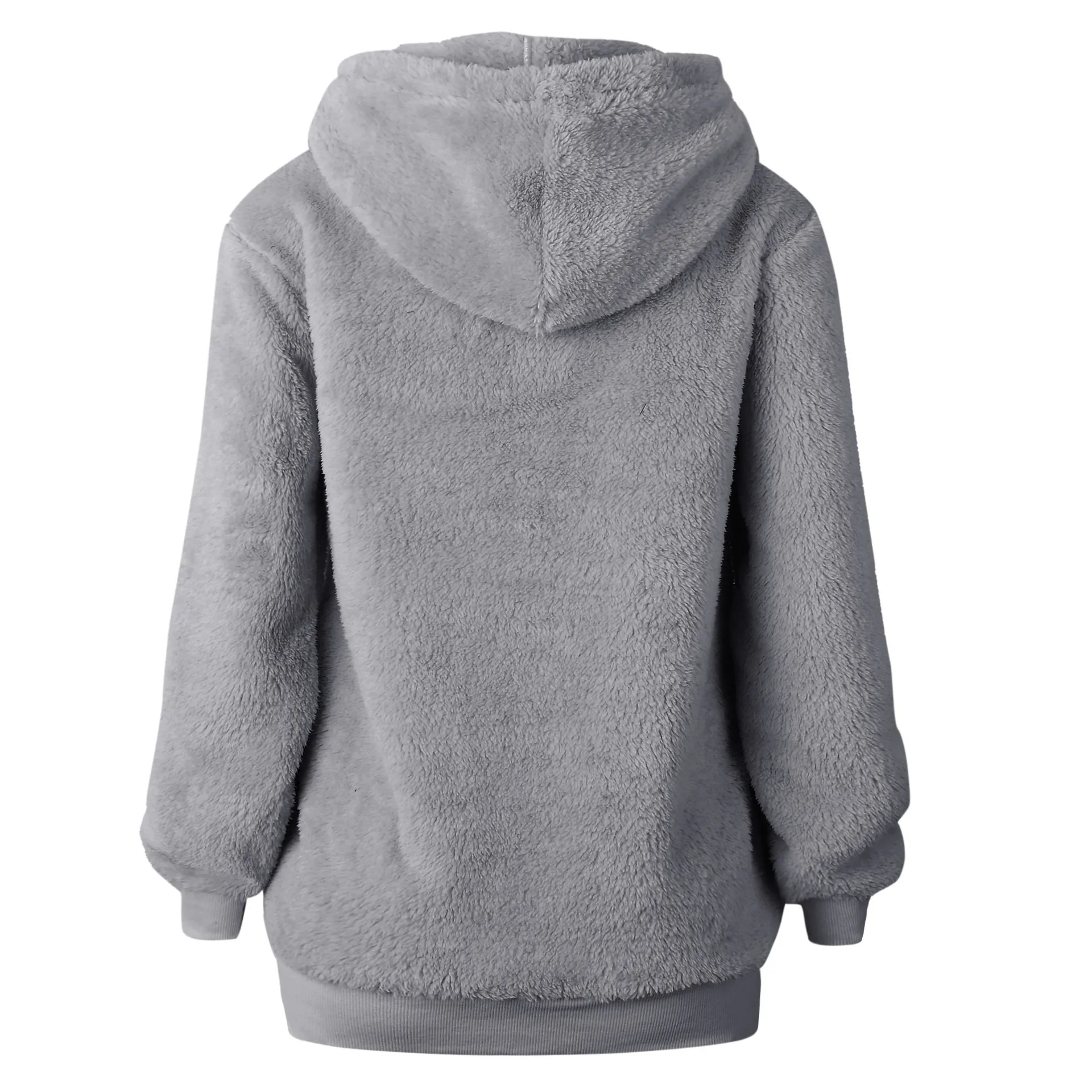 Felpe con cappuccio donna autunno pullover donna felpa con coulisse allentata solida manica lunga GREY22 200924