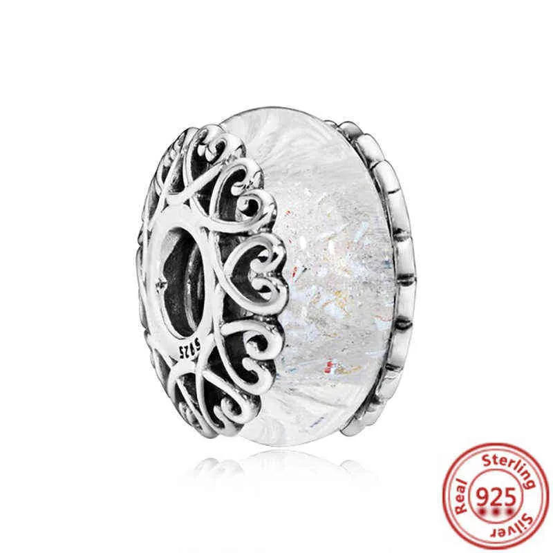 925 Silver Färgglada lampor Glaspärlor Stone Murano Flower Charms Fit Original Armband Bangle Women Girls Diy Jewelry2774222