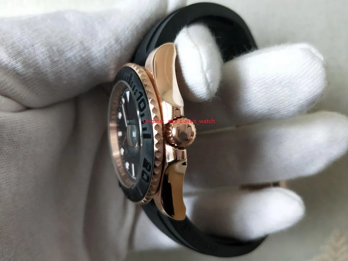 Top High Quality Wristwatches 116655 40MM Men's Rose Gold with 2813 Automatic Movement Rubber Strap Men's Watch Watches243d