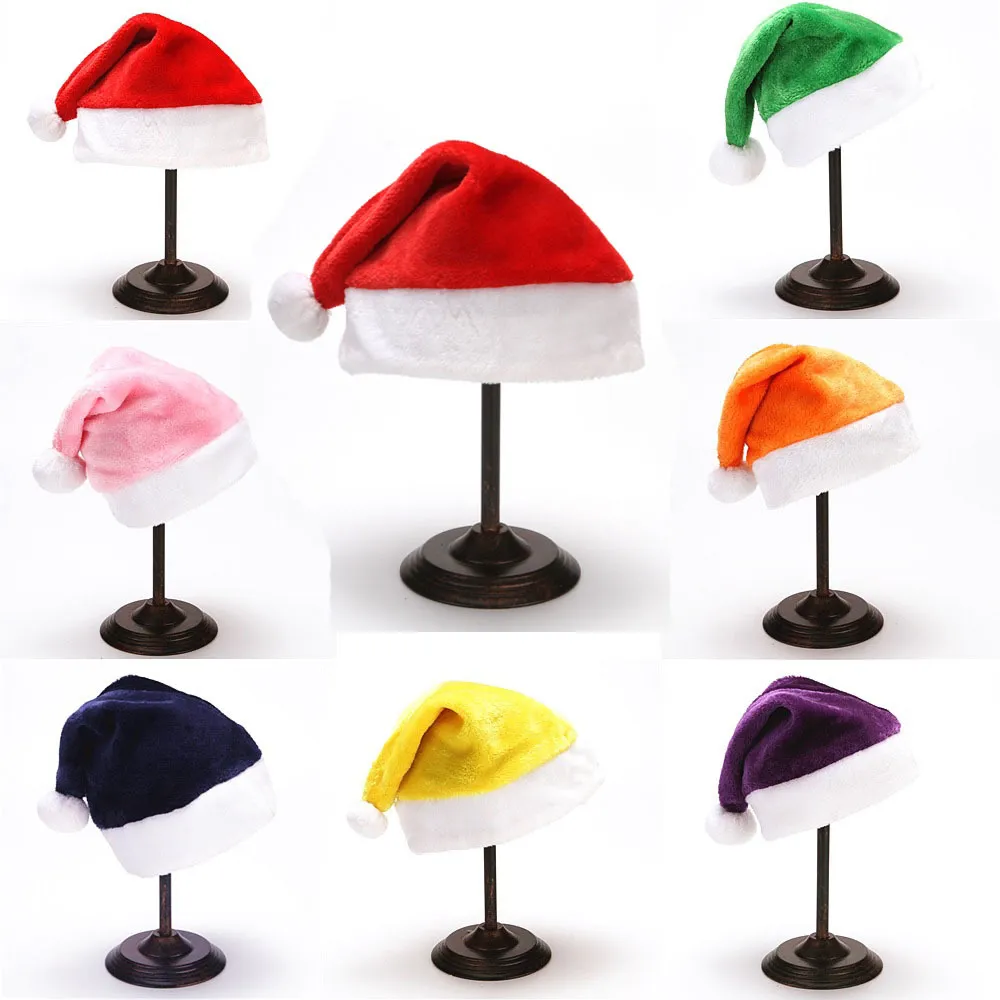 Cappello spesso ultra morbido adulti Bambini Natale Ornamenti natalizi Cappellini da Babbo Natale Puntelli feste di Natale
