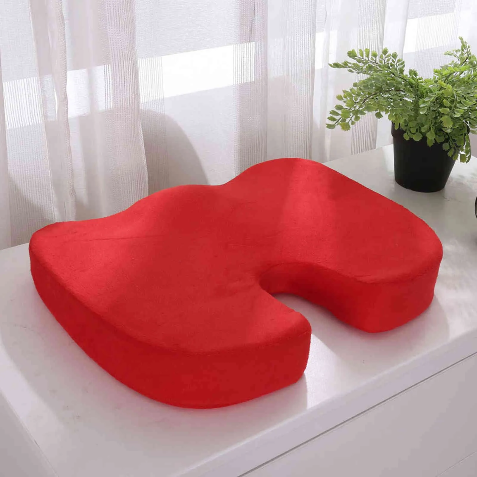 Espuma de almofada de memória ortopédica u cocccyx assento de viagem massagem cadeira de escritório proteger saudável sentado respirável travesseiros 211110