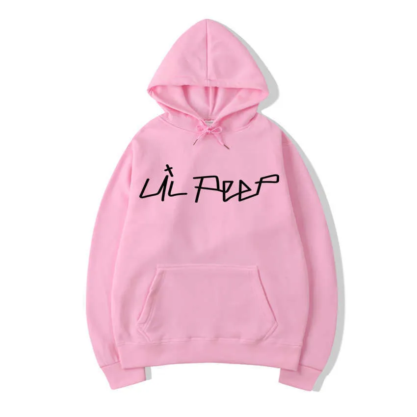 새로운 힙합 Lil Peep Hoodies 남성 여성 하라주쿠 양털 스웨터 플러스 사이즈 봄 가을 겨울 Streetwear sudadera hombre X0610