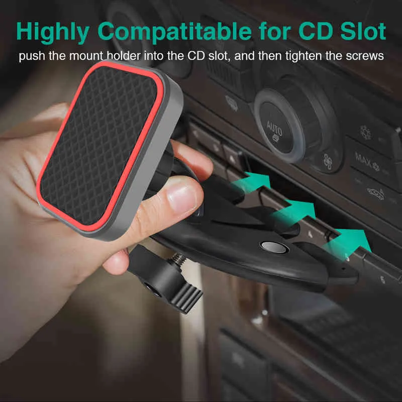 XMXCZKJ Car Magnetic Mobile CD Slot Mount Holder Support X 8 Magnet Stand Smartphone Cell Phone GPS Accessories
