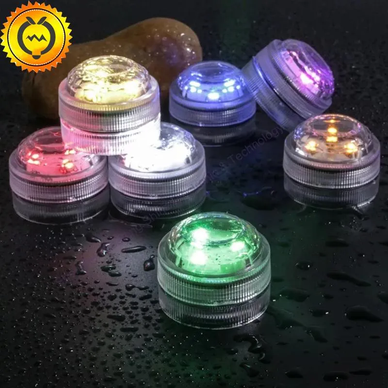 10 pçs festa mini cordas led com 1 peça bateria controle remoto lâmpada de mesa submersível decoração interior natal casamento lightin233k