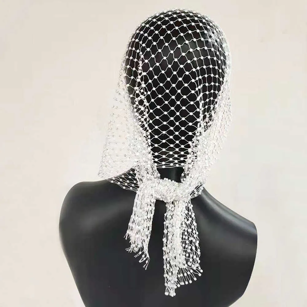 Stonefans Bling Strass -Netz -Kopfschal weiße Bandana Luxusdesigner Fashion DIY Hair Accessoires für Frauen Styling Juwely x01666202