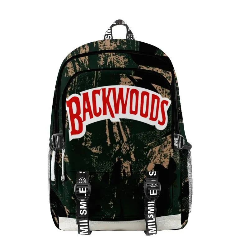 Backpack BACKWOODS 3D Printed Men Women Oxford Waterproof Outdoor Travel Teenager Boys Girls Schoolbag Laptop Bag2878