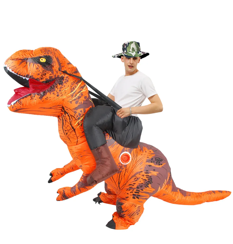 Costumi mascotteRosso Carry on Me Costumi gonfiabili dinosauro Costume T-Rex di Halloween Mascotte ambulante Disfraz uomo adulto DonnaMascotte