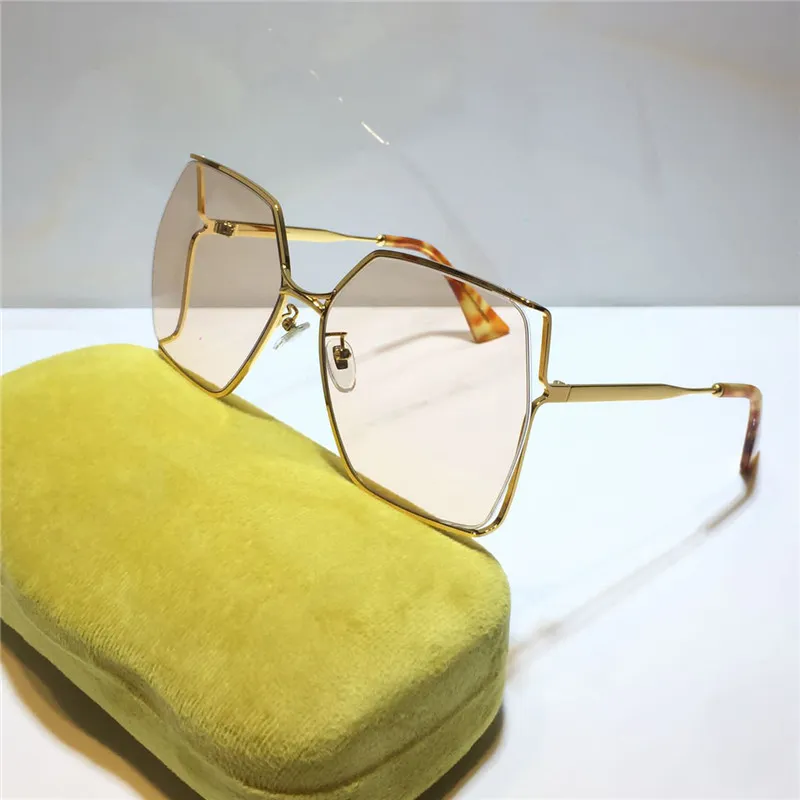 Óculos de sol para mulheres clássico verão moda 0817S estilo metal e prancha armação óculos de proteção UV lente 08172821