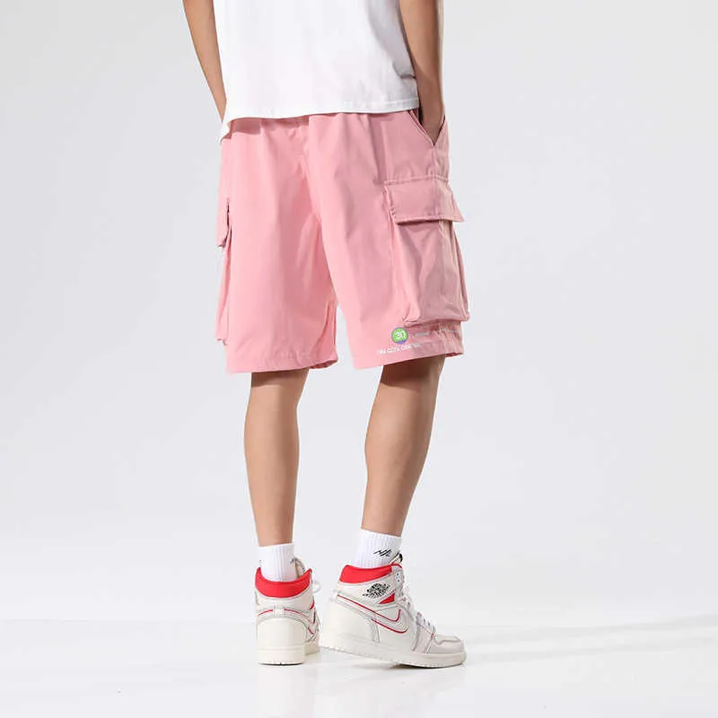 Sommar last shorts män multi-fickor hip hop streetwear baggy jogger manlig avslappnad strand plus storlek 8xl 210714