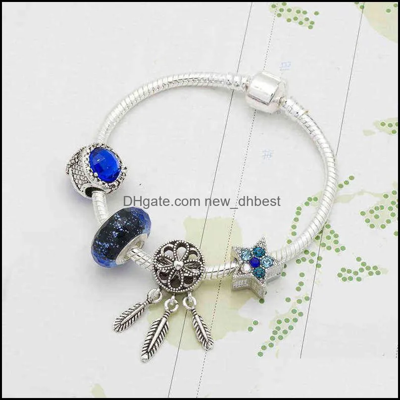 Mingshang 5design New Girls Charm Bracele Butterfly and Love Bracelet Femme Jewelry Gifts for Women