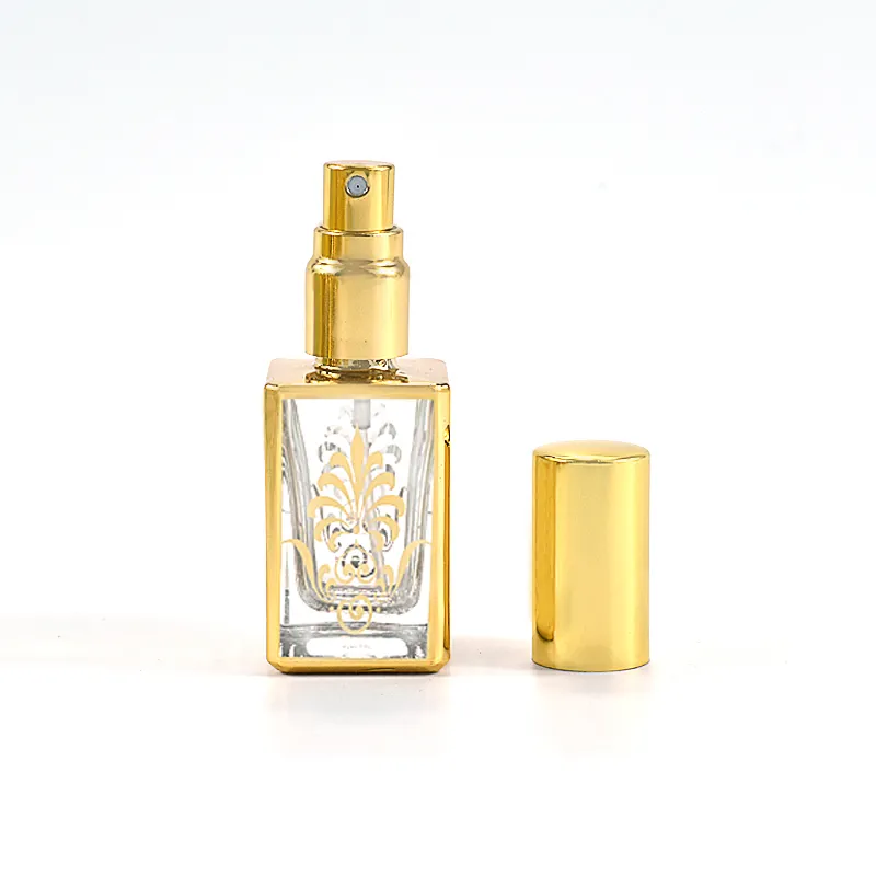 Bouteilles de parfum carrées en verre de 12ml, vaporisateur rechargeable, bouteilles de parfum de voyage, bouteille d'emballage, vente en gros