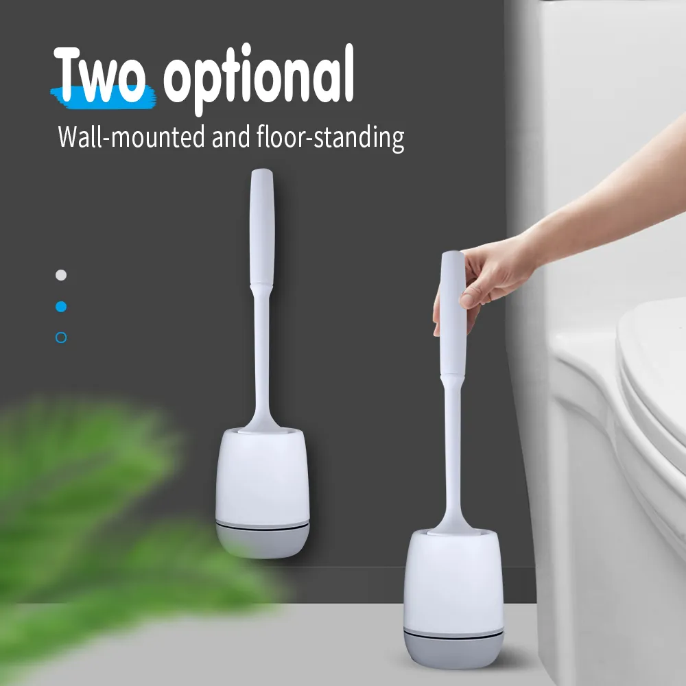 XYJ Toilet Brush Set Made Of 100% Silicone AntiStick EffectBristle Toilet Bowl Brush And Holder Fit All Toilets & Bathrooms 200923