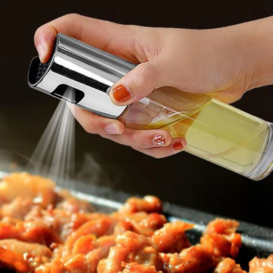 Keukengereedschap olie spuit pot roestvrij stalen olijf meneer spray fijne fles koken gebakken bakken voor pasta 17.5 * 4 cm / 100ml