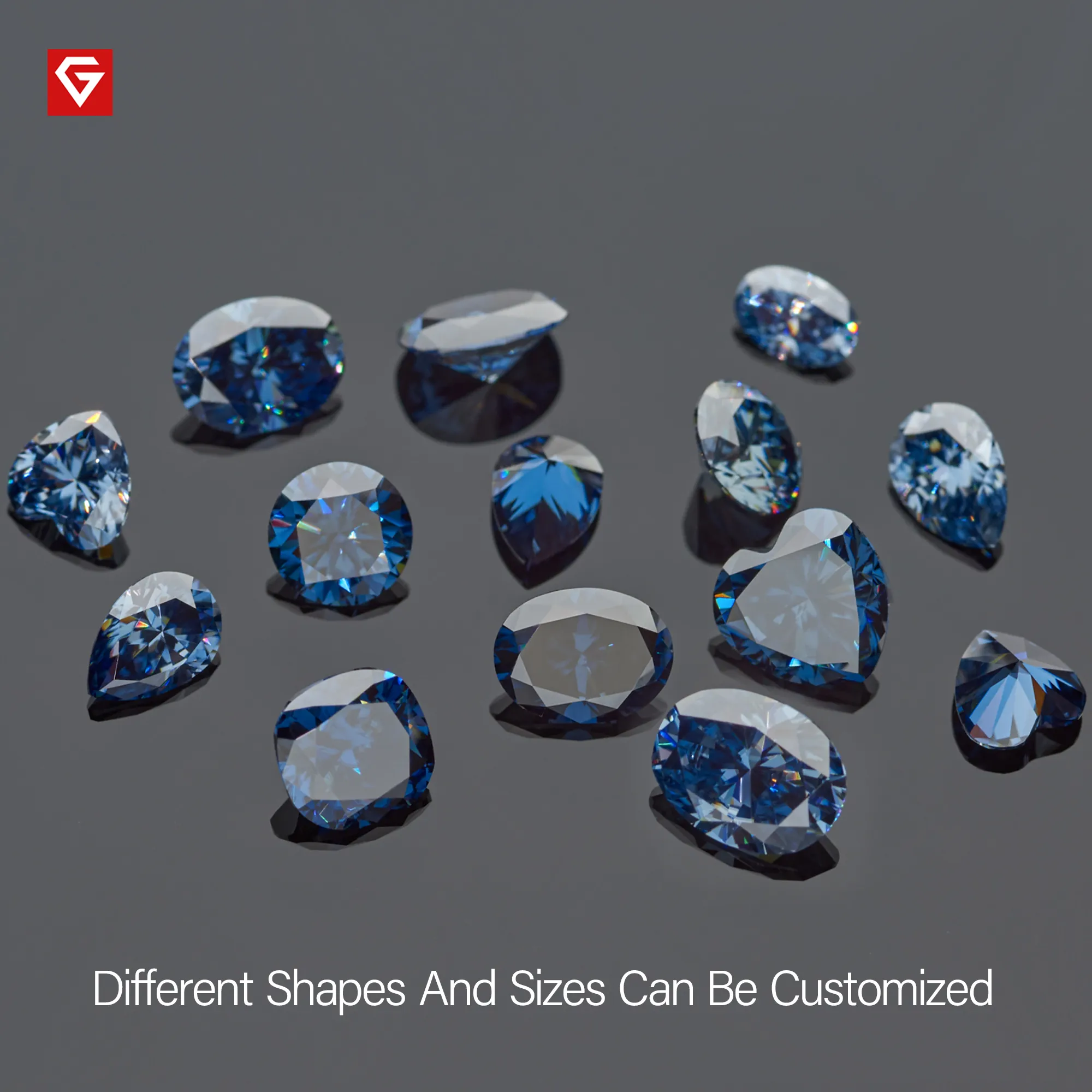 GIGAJEWE Blauwe Kleur Emerald cut VVS1 moissanite diamant 1-3ct voor sieraden maken Losse edelstenen281J