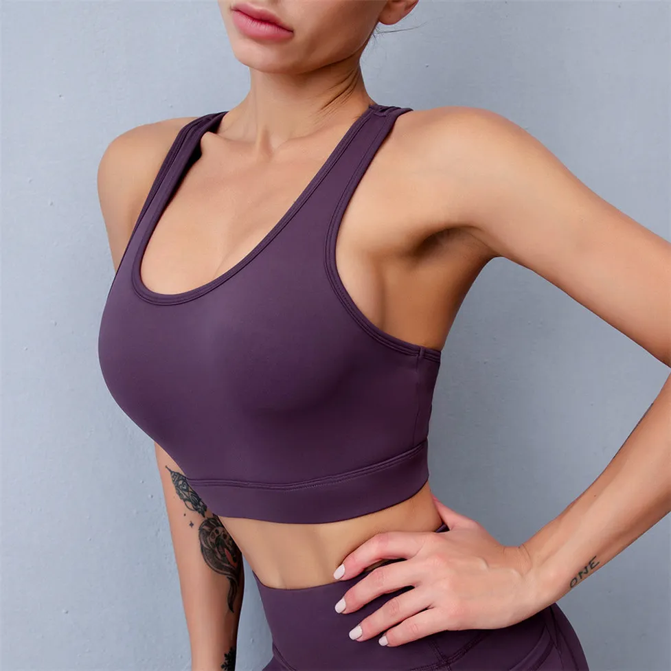 Yoga mélodie sans manches gilet femmes porter Sexy femme haut femme débardeur femme Push Up sous-vêtements Fitness Bralette