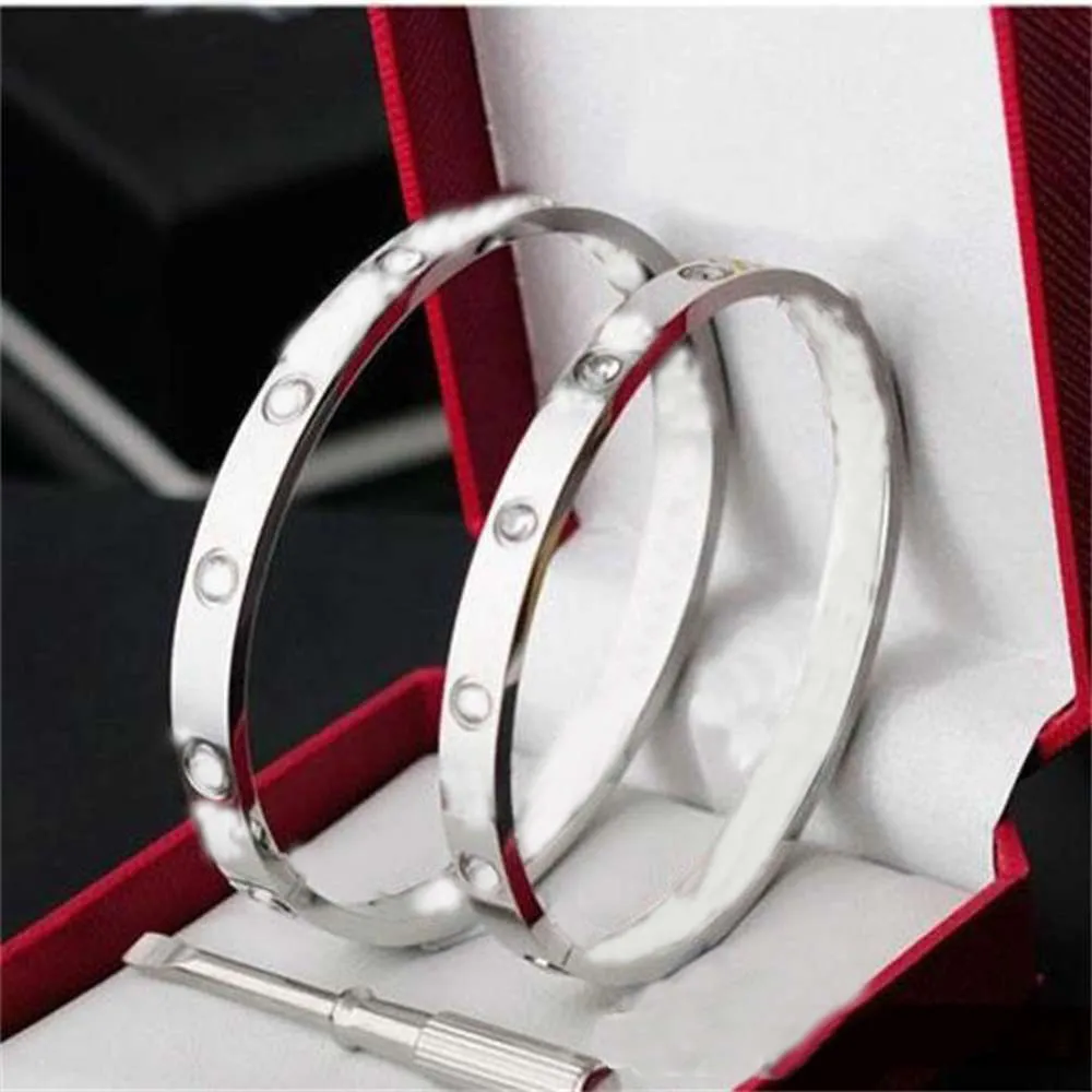 Amor destornillador ranurado Pulsera Brazaletes mujer hombre Oro Plata Rosa Clavo Pulseras tornillo Brazalete Joyería Moda tendencia clásico des260E