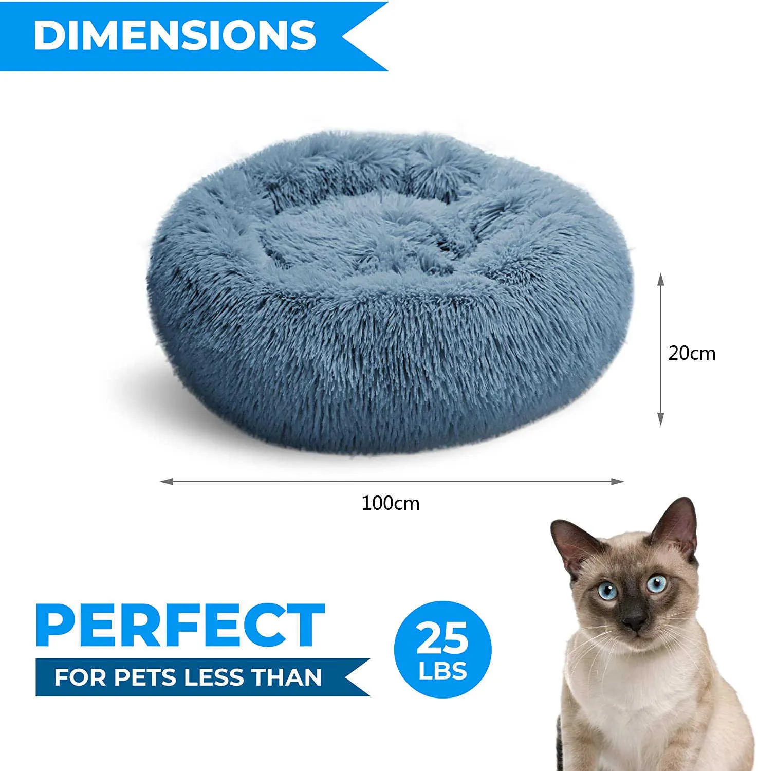 Rond Chat Lit Chiens Maison Chenil Tapis Pour Animaux De Compagnie Doux Long Tapis En Peluche Chaud Panier Coussin Chats Canapé Lavage En Machine 211006