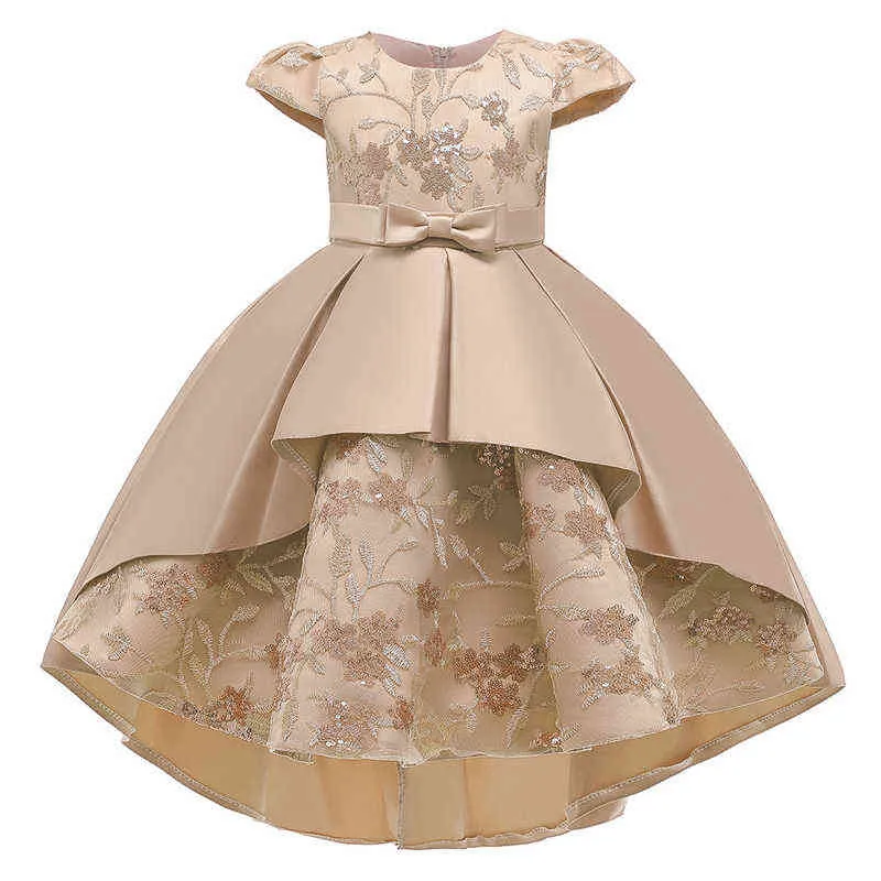 2021 nouveau Design été robe bébé fille fleur enfants robes pour filles enfants vêtements robe de bal fête princesse robe 2-8 ans G1129