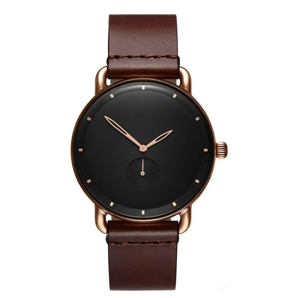2021 MV Fashion Famous Brand Men's Watch 40mm Quartz Leather Belt Watches Sport Classic Clock Relogio Masculino267U