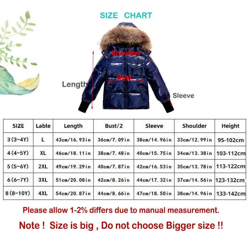 Marca Jaqueta de Inverno para Meninos Roupas Mãe Crianças Roupas Duck Down Crianças Bebê Meninas Traje Coat Snowsuit 211203