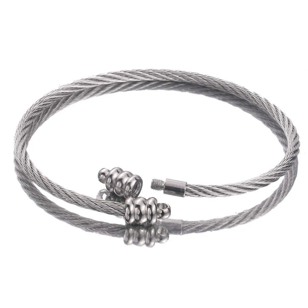 Regulowane łańcuchy spiralne dla DIY Woman Bransoletki Biżuteria Dokonywanie Ręcznie robione Komponenty Charms Ze Stali Nierdzewnej Ustalenia Biżuteria Q0719