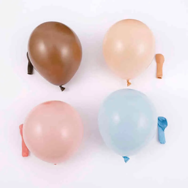 kaki café brun couleur de la peau ballons guirlande kit ballons en latex arc fournitures de douche de bébé anniversaire décors de fête de mariage 211216