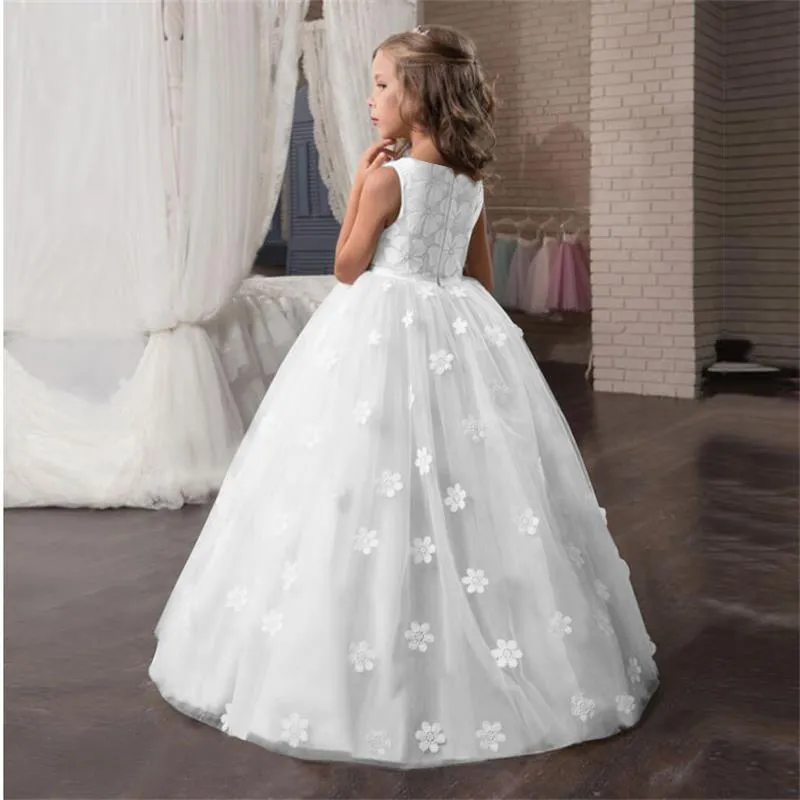 Sequined Christmas Dress 6-14Y Kids Dresses for Girls Flower Girl Wedding Evening Children Clothing Princess New Year Costume 210303