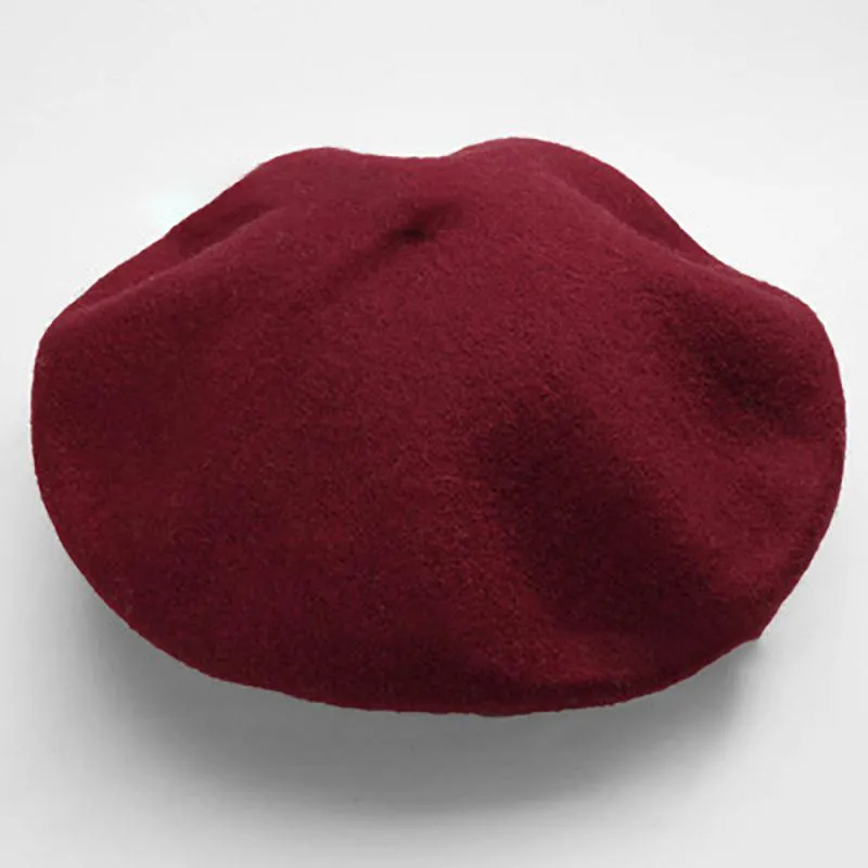 Berety 22 kolor jesień i zima kapelusz kobiet koreański brytyjski czysty wełny beret panie malarz woolen retro