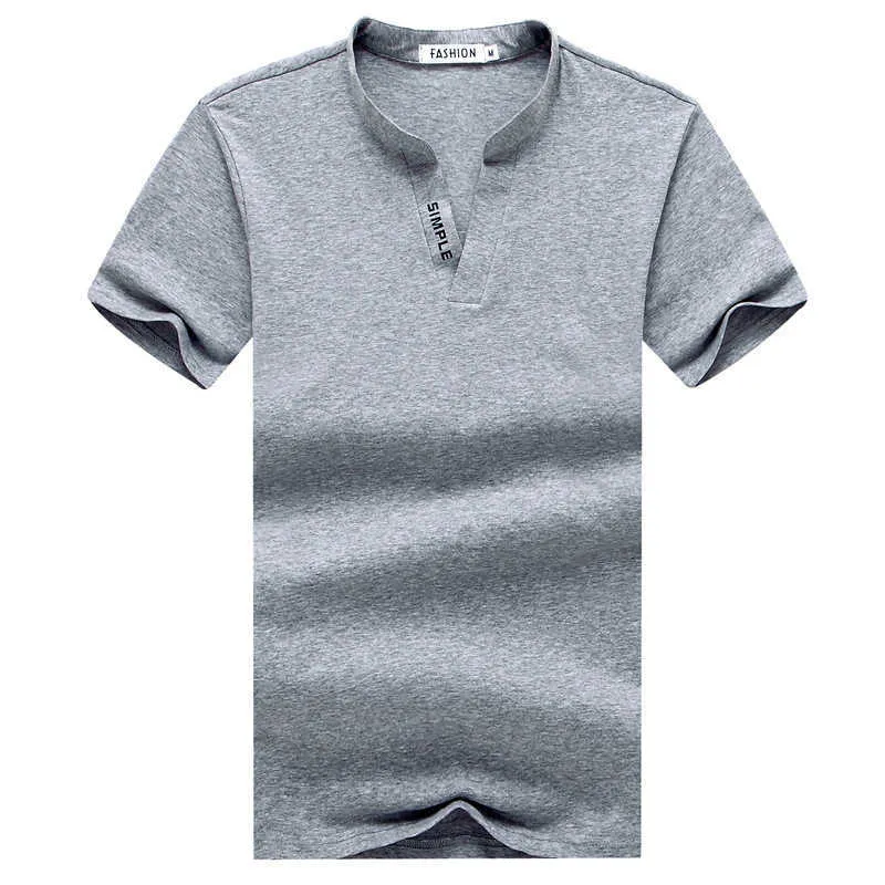 Liseaven T-Shirt Homme Col Mandarin T-Shirts Manches Courtes Marque Tee Shirt Homme Vêtements 210716