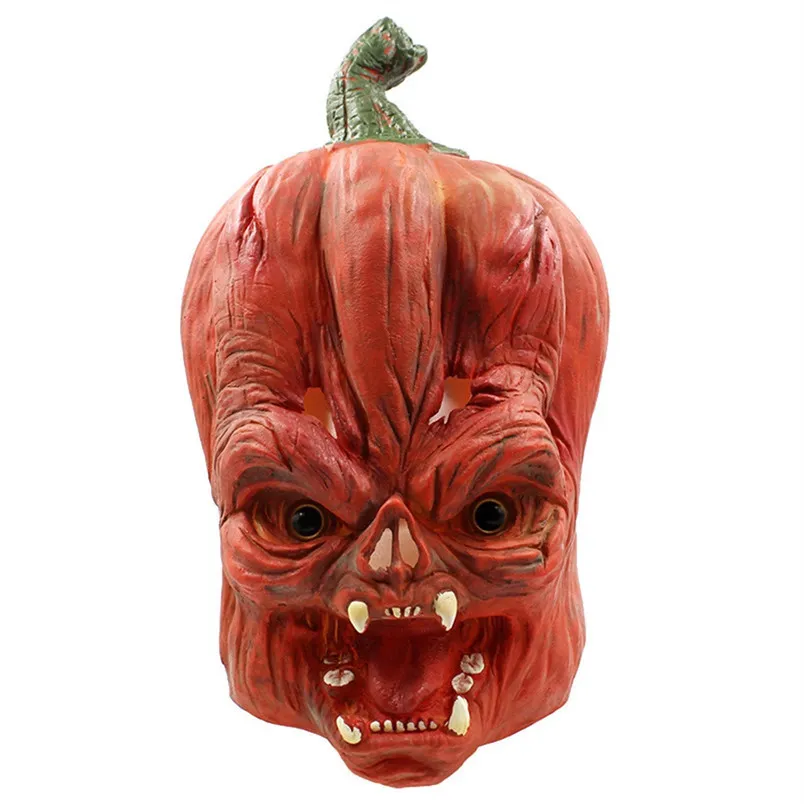 Halloween New Deluxe Novelty Halloween Scary Costume Party Props Latex Pumpkin Head Mask 40LY31 (4)
