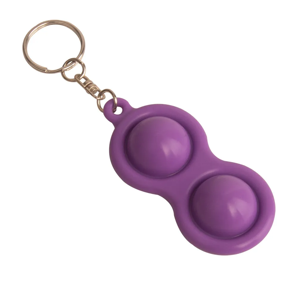 Simple Dimple Fidget Toy Color Pop It Stress Relief Kleine Sleutelhanger Pendant Push Bubbles Autism Special Needs Adult Kids Toys