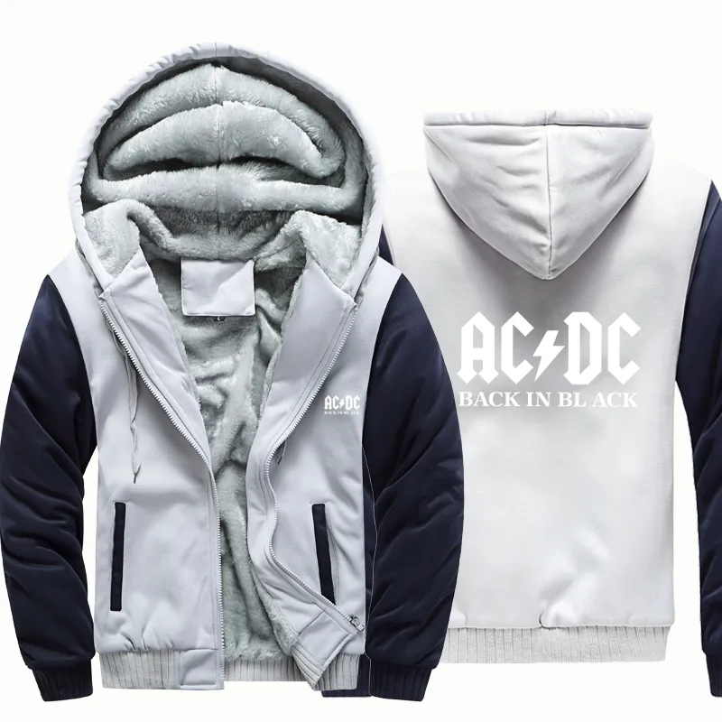 ACDC ROCK BAND MUSIK LETTER Tjocka hoodies Winter Coat Jacket Lose Hoodie Vintage Punk Hoody Harajuku Men Clothing LJ2012225867040