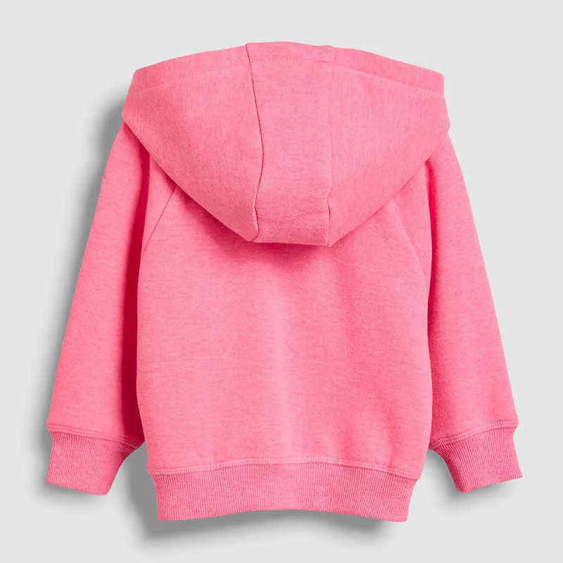 Little maven bébé filles vêtements d'automne belle coton à capuche chaud pour tout-petits enfants rose sweat à capuche enfants 2 à 7 ans 211110