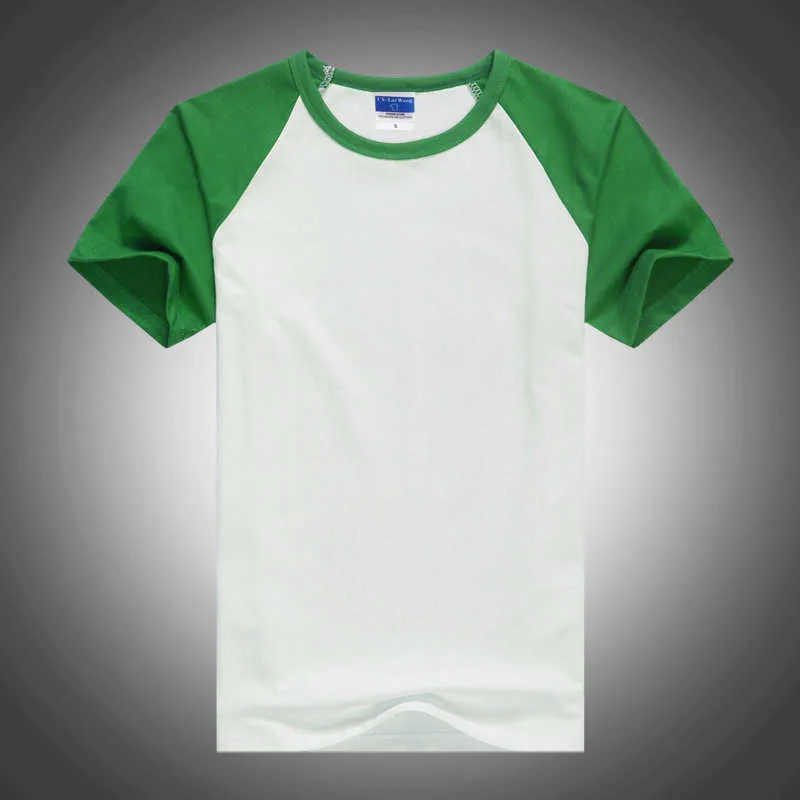 Summer Tee Shrit Men T Shirt Round Collar Cotton Mens Casual Slim Fit Raglan Short Sleeve T-Shirts Tops 210629