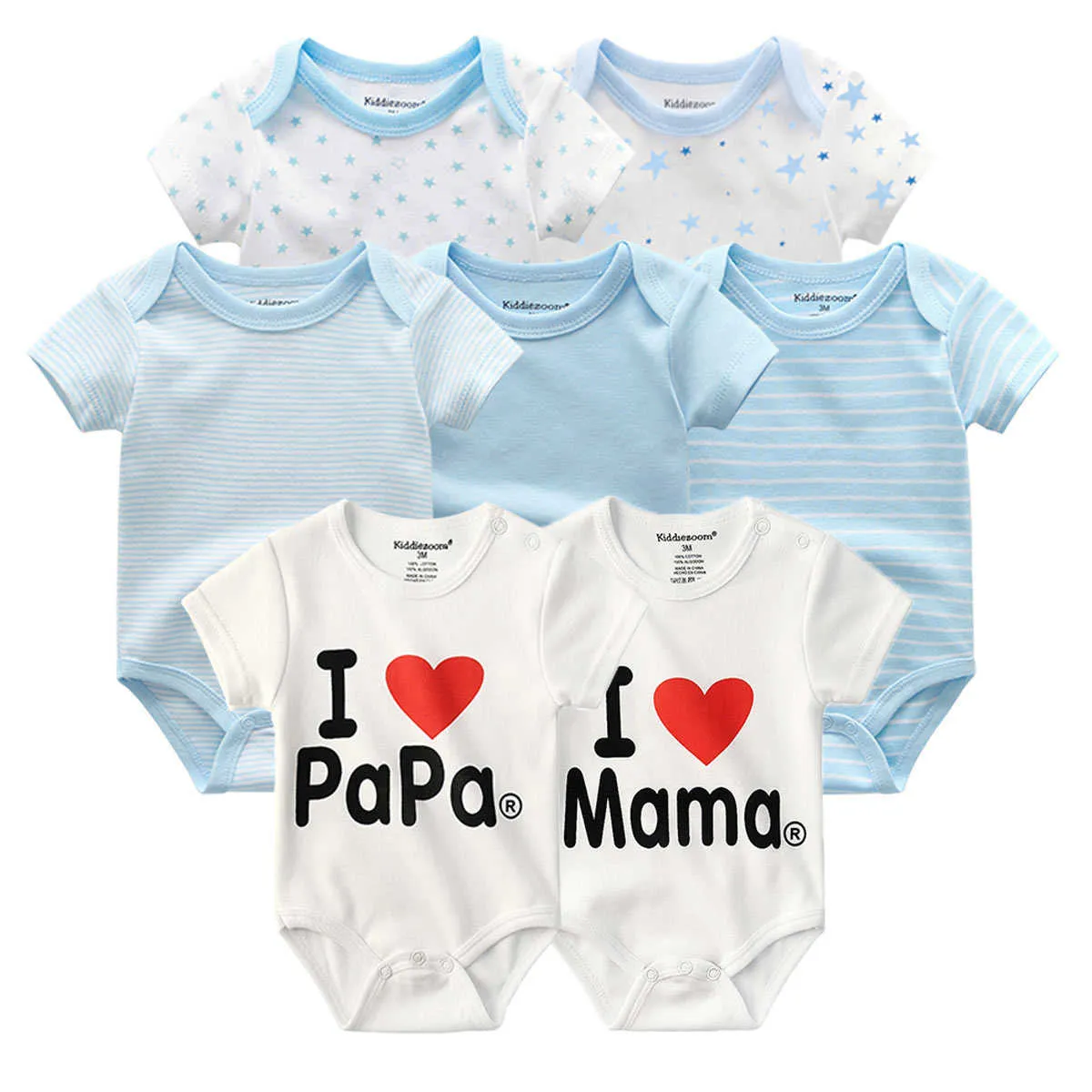 Short Sleeve Baby Rompers 100%Cotton overalls born clothes Roupas de bebe boys girls jumpsuit&clothing 210824