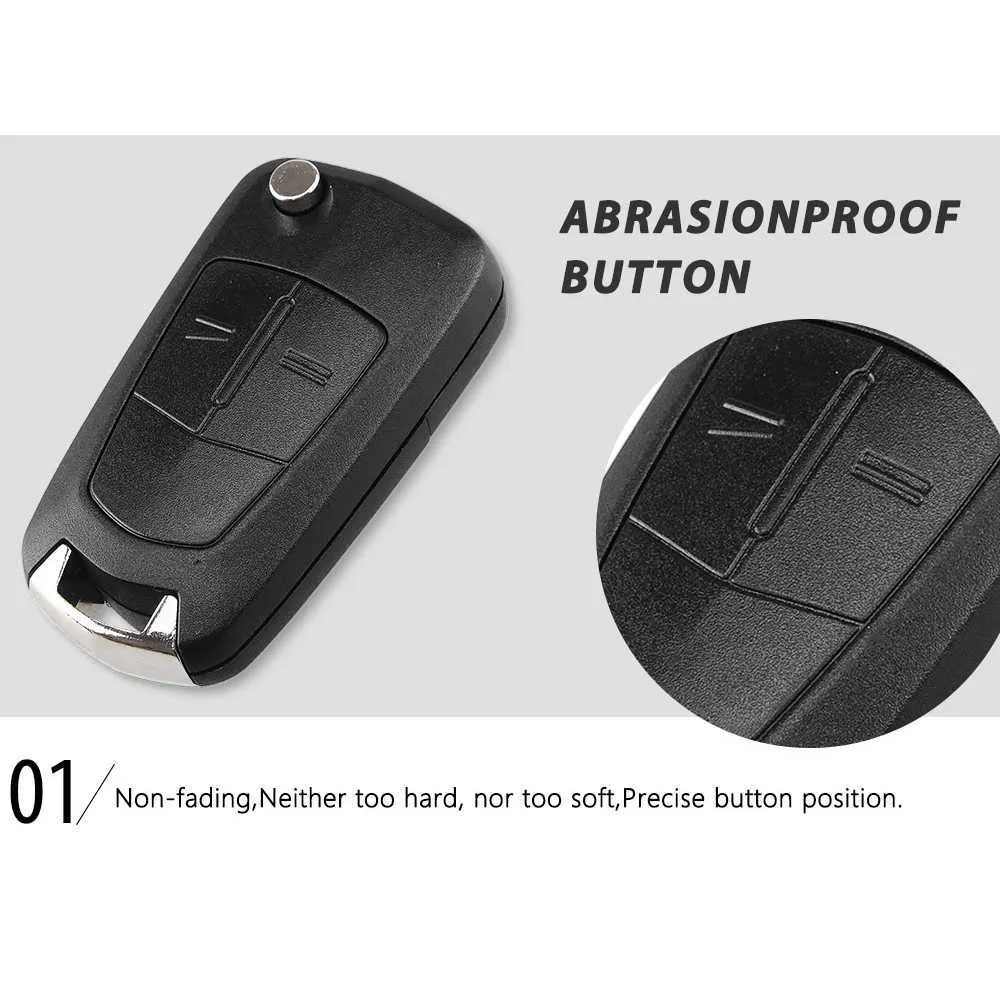 2 Button Flip Folding Car Key Cover Fob Case Shell Styling voor Vauxhall Opel Astra H Corsa D Vectra C Zafira Astra Vectra Signum