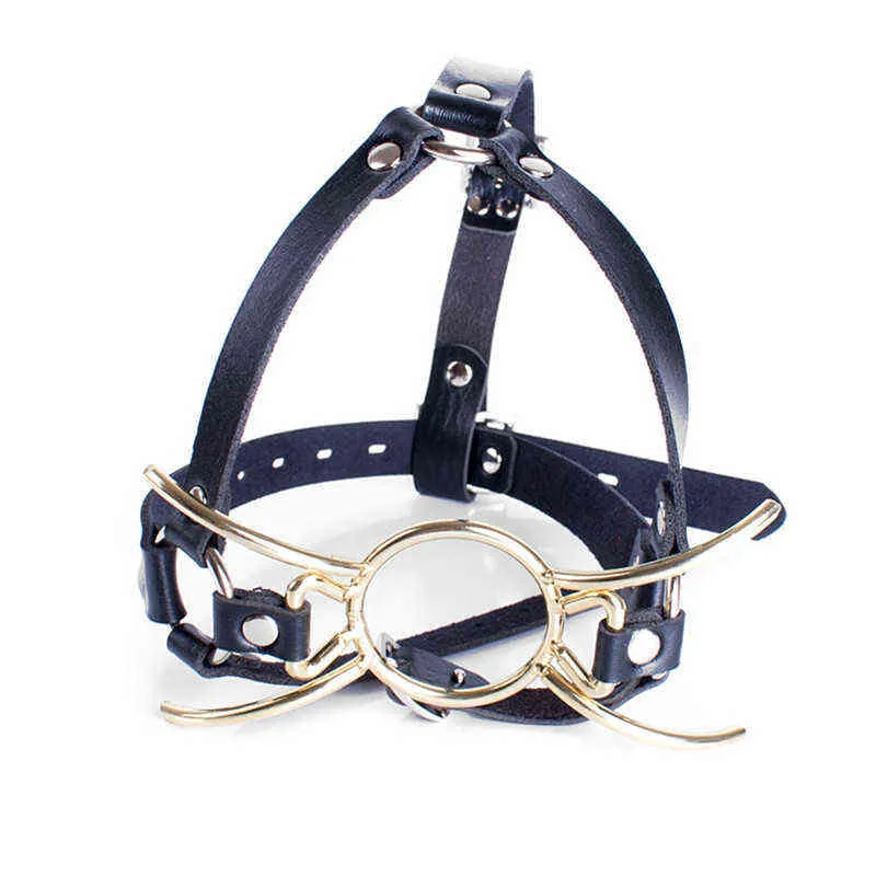 NXYSm bondage Sexy cuir bouche ouverte joint torique Gag araignée fétiche Bondage retenue noir produits de sexe pour les Couples 1126