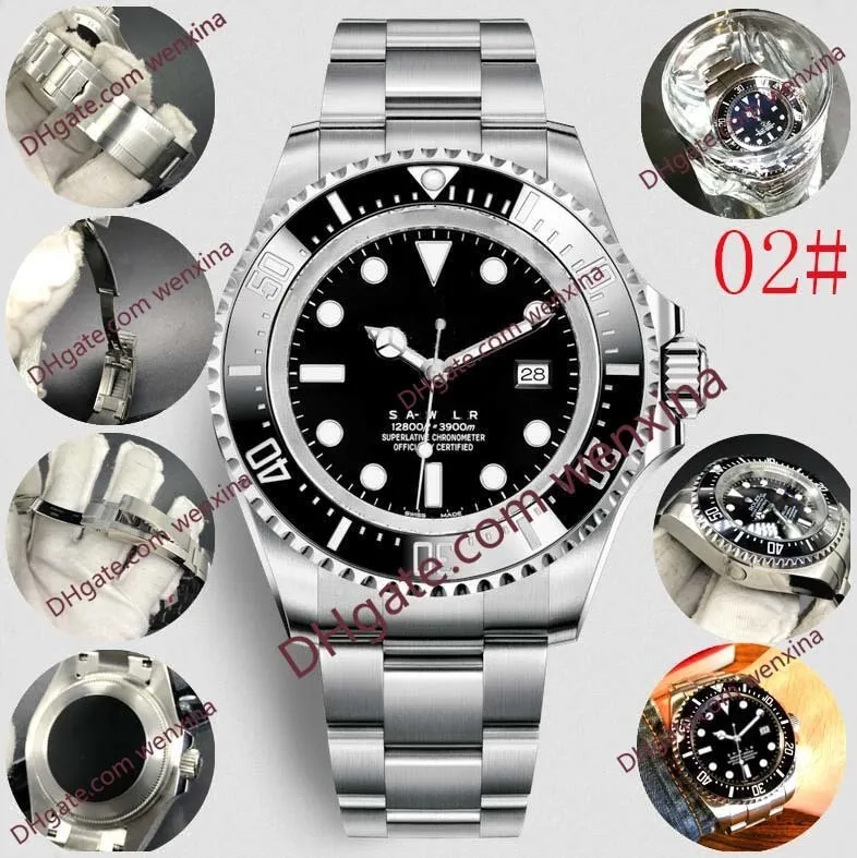 17 색상 최고의 품질 남자 시계 세라믹 베젤 44mm Stanless 스틸 자동 고품질 비즈니스 캐주얼 망 시계 방수 손목 시계