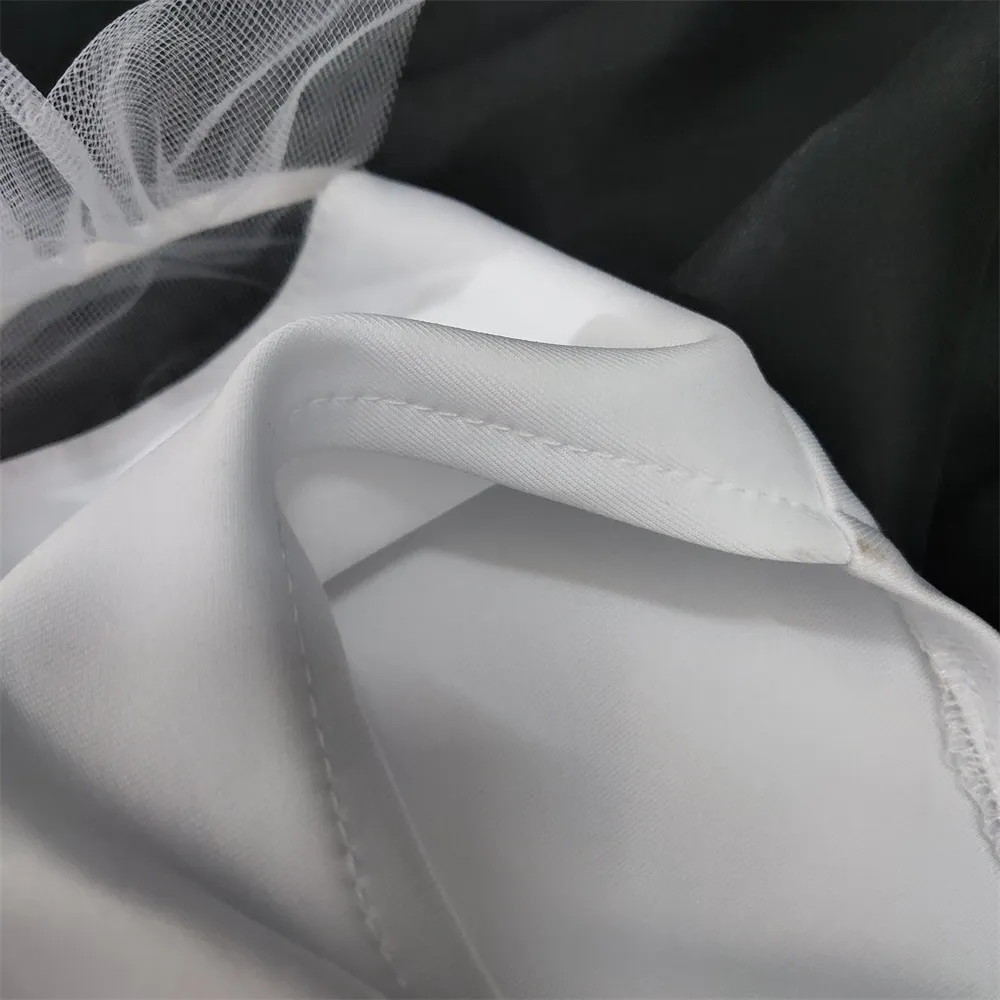 Biała sukienka O Tranrzysta siatka z długim rękawem Kobiety Eleganckie biuro dama praca noszenie skromna elegancka moda afrykańska 210226