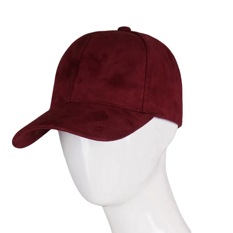 Boll Caps Fashion Märke Snapback Baseball Cap Women Gorra Street Hip Hop Suede Hats For Ladies Black Grey271G