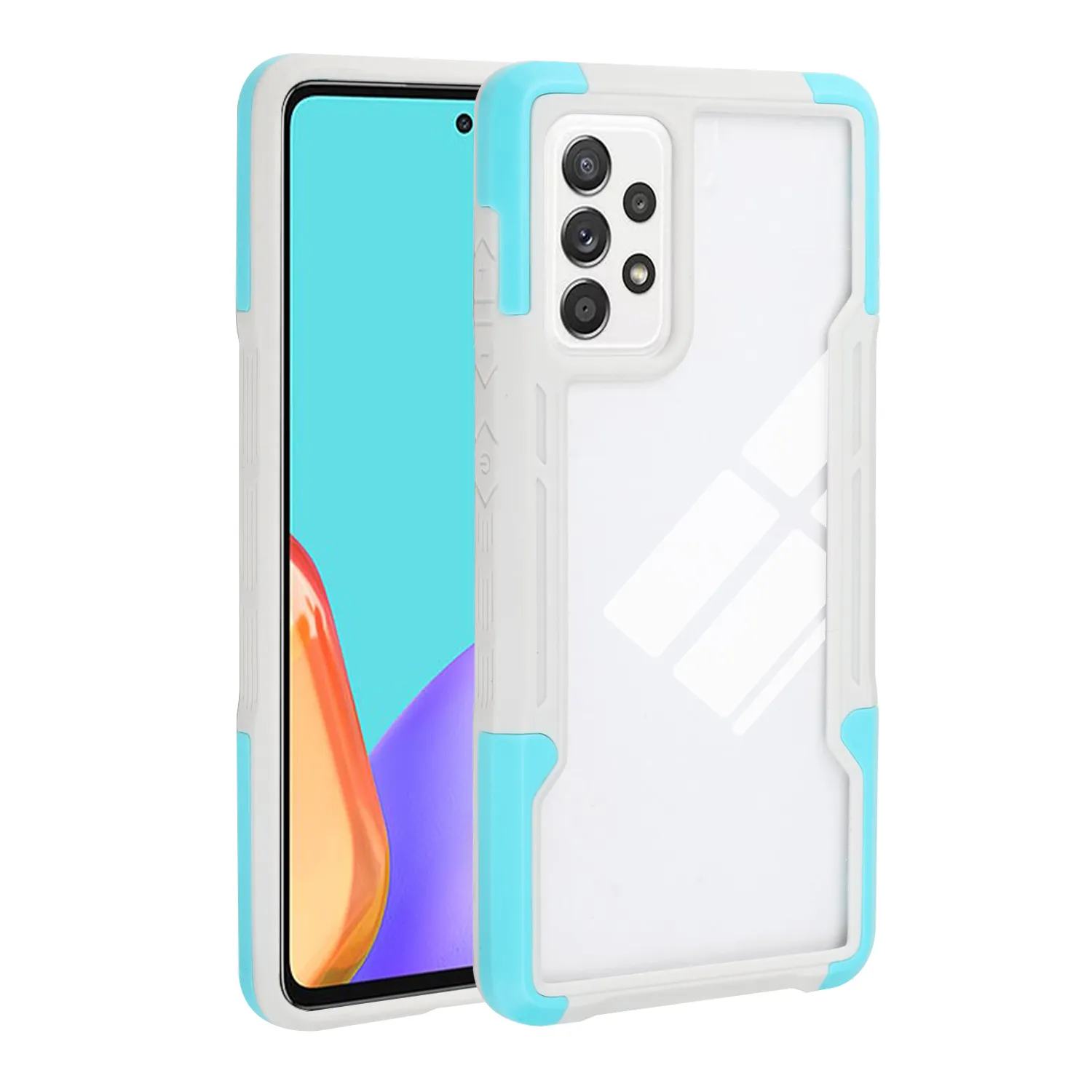 Shockside Armor Fodral för Samsung Galaxy A51 A71 5G Soft TPU Silikon Bumper Transparent Acrylic Hard PC Protective Back Cover