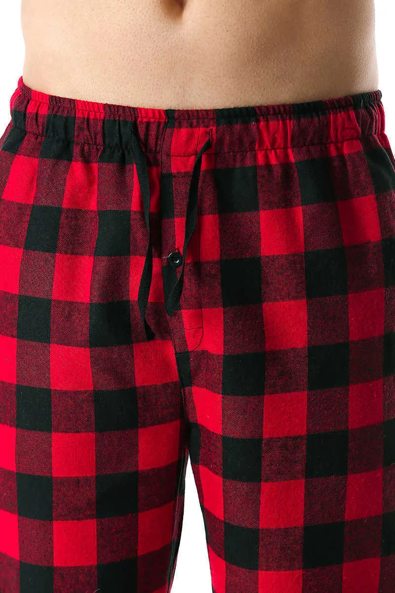 2021 nowych męskich bawełnianych Super miękka flanelowa chusta spodnie od piżamy spodnie do jogi spodnie domowe spodnie X0615