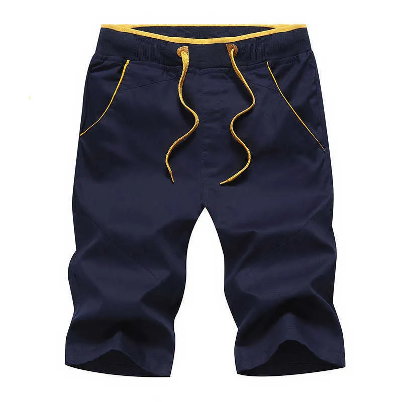 Shorts pour hommes été quotidien décontracté coton Style de mode Boardshort Bermuda mâle cordon taille élastique culotte Shorts de plage 5XL 210603