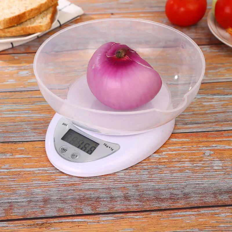 Balance numérique portable 5kg LED Balances électroniques Balance alimentaire postale Mesure du poids Accessoires de cuisine 210615