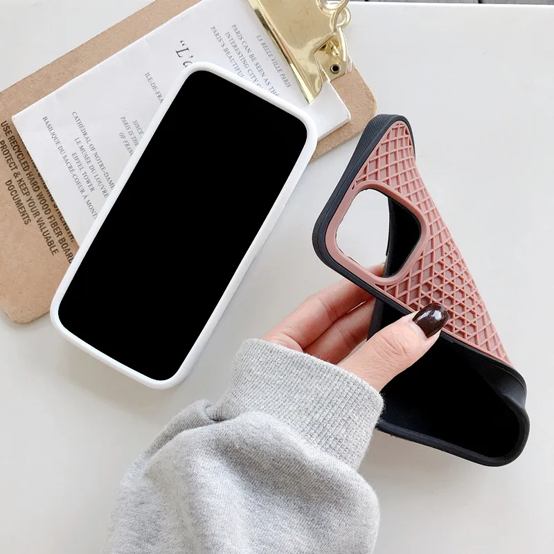 Waffle Sport Shoe Sole Texture Silicone Case for IPhone 12 13 Pro Max XS XR X 8 7 Plus SE 2020 IPone Mini BackVanscase Cover2510757