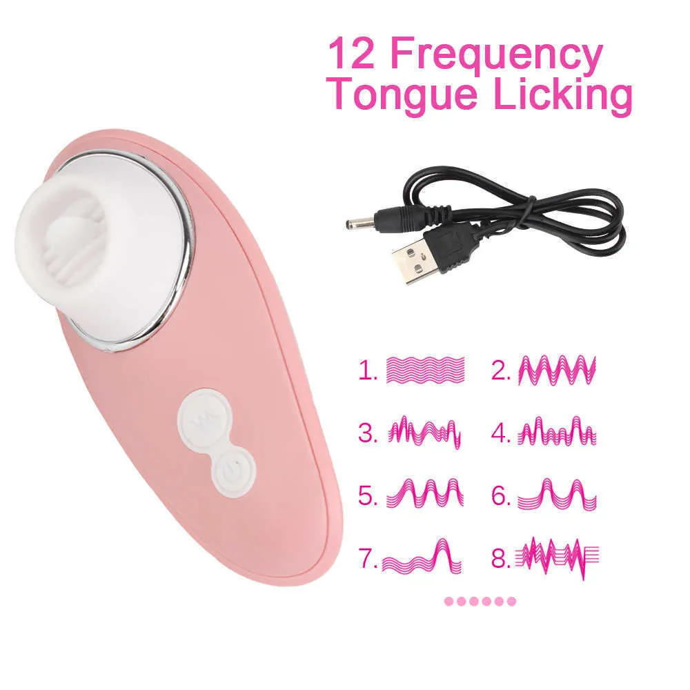 Massageföremål NIPPLE SUCKER Massage Vibrator Sexiga leksaker för kvinnor klitorisstimulator 12 Frekvens tunga oral slick2476