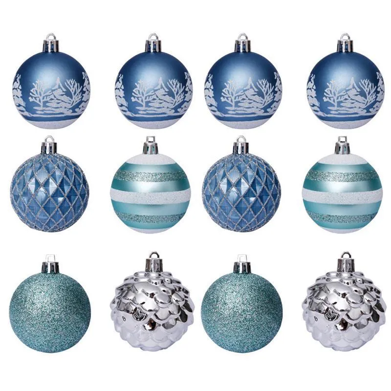 de Natal de Natal decoração de bola pendurada Bolas de adorno malha transparente 6cm Ornamento Y201020