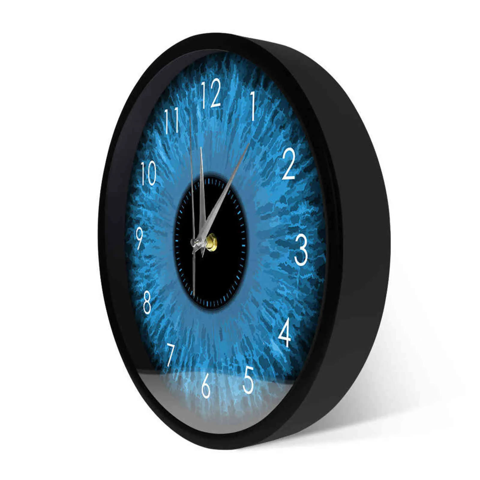 Blue Eyes Iris Opticician Wall Clock dziwne makro gadzi gałki oczne oko Zaprojektowane domowe wystrój