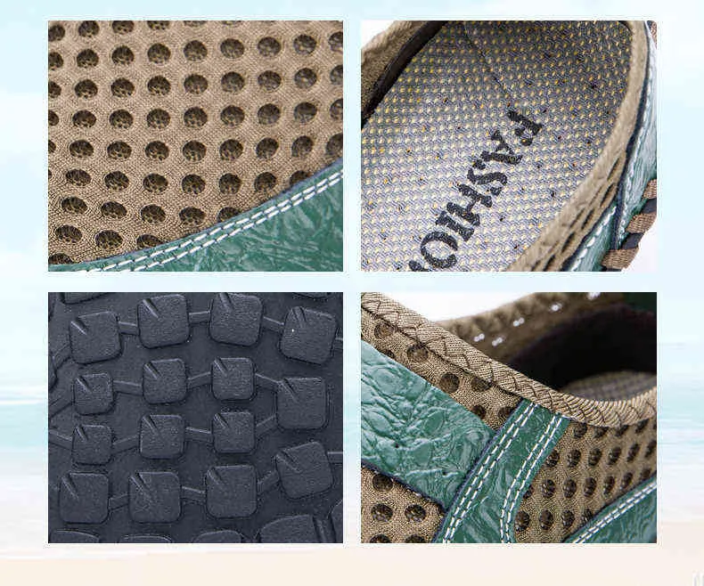 Sandalet Ryamag Erkekler Sneakers Yumuşak Örgü Ayakkabı Nefes Rahat Ayakkabılarda Kayma Yaz Ayakkabı Moda Yumuşak Erkek Açık Moccasins Loafer'lar 220302